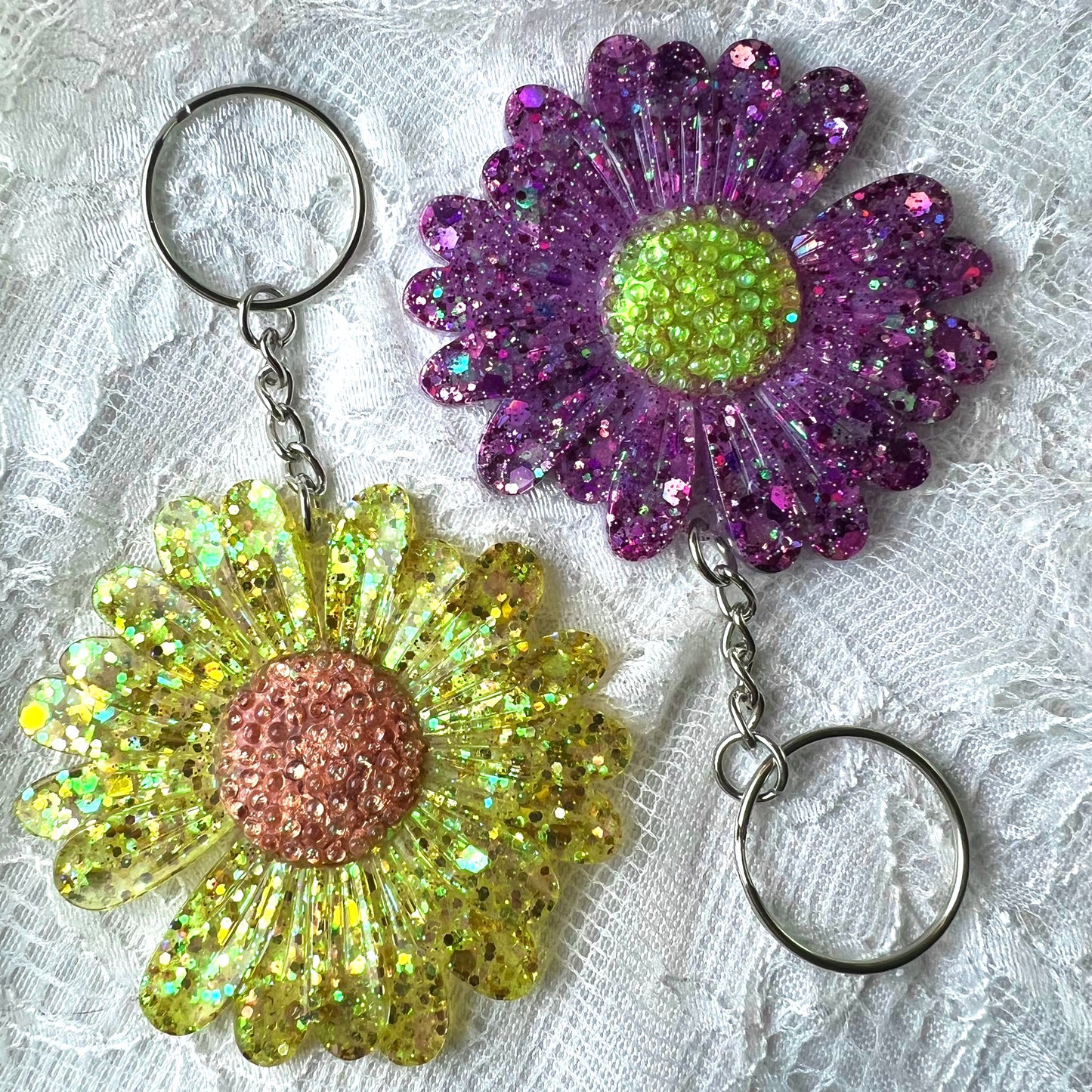 Flower Resin Keychain (1 Available)