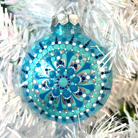 Light Blue 1 - Dot Paint Ornament