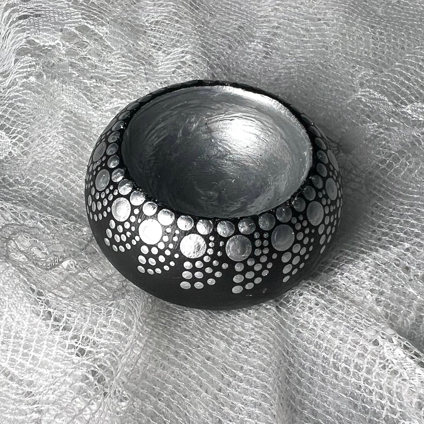 Mini Black/Silver Trinket Bowl