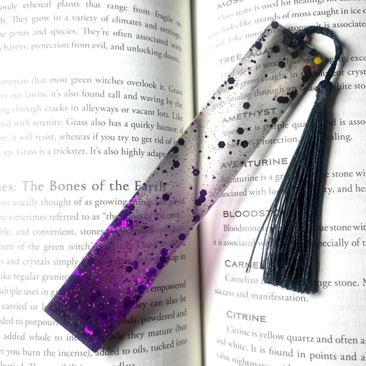 Purple Black Bookmark | LARGE