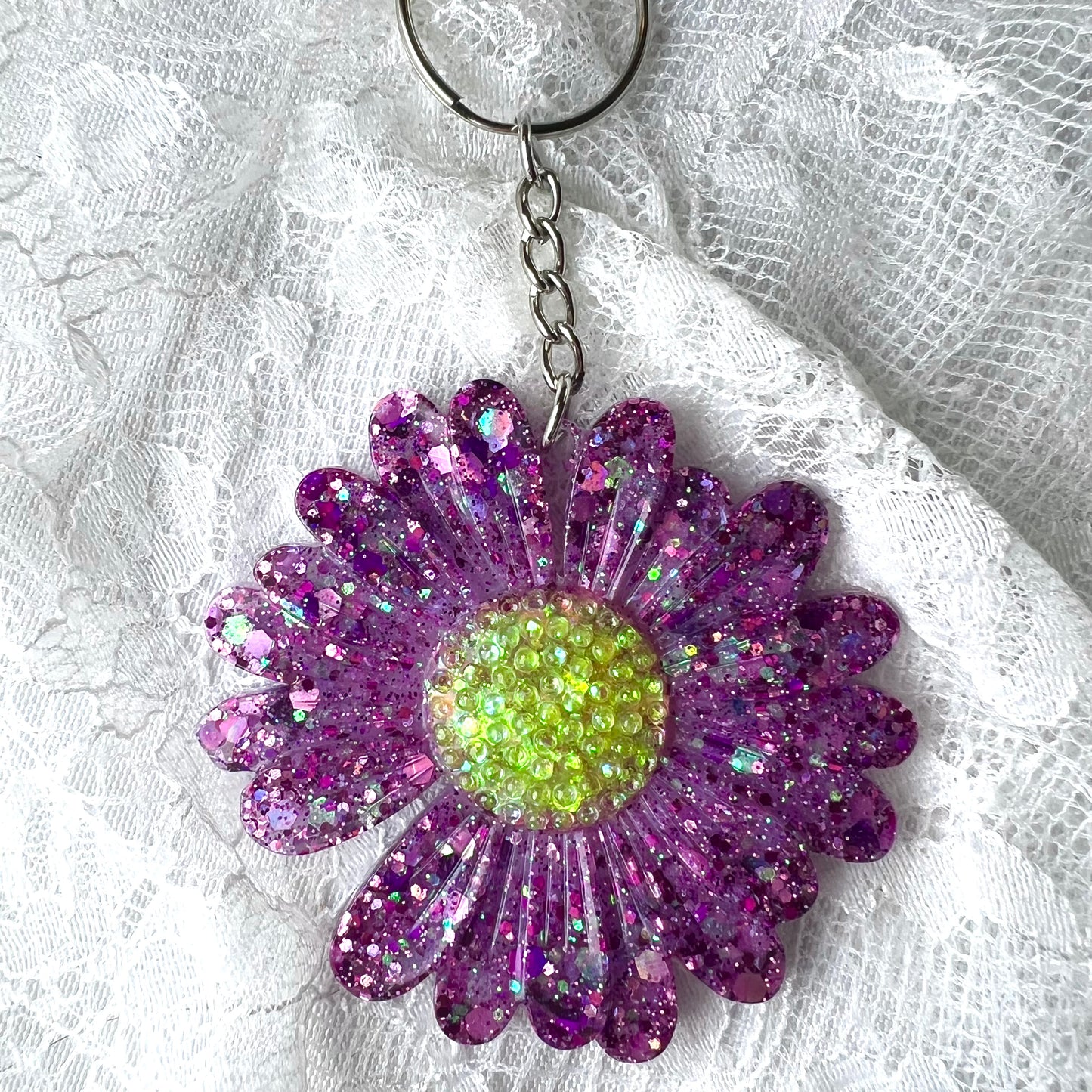Flower Resin Keychain (1 Available)