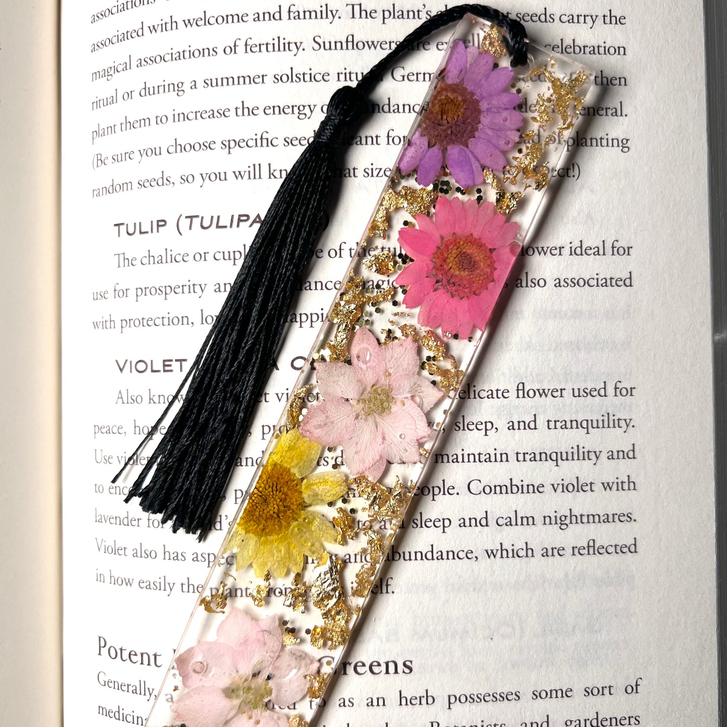 Garden/Gold Bookmark | LARGE