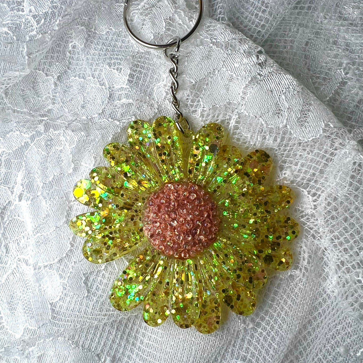 Flower Resin Keychain (1 Available)