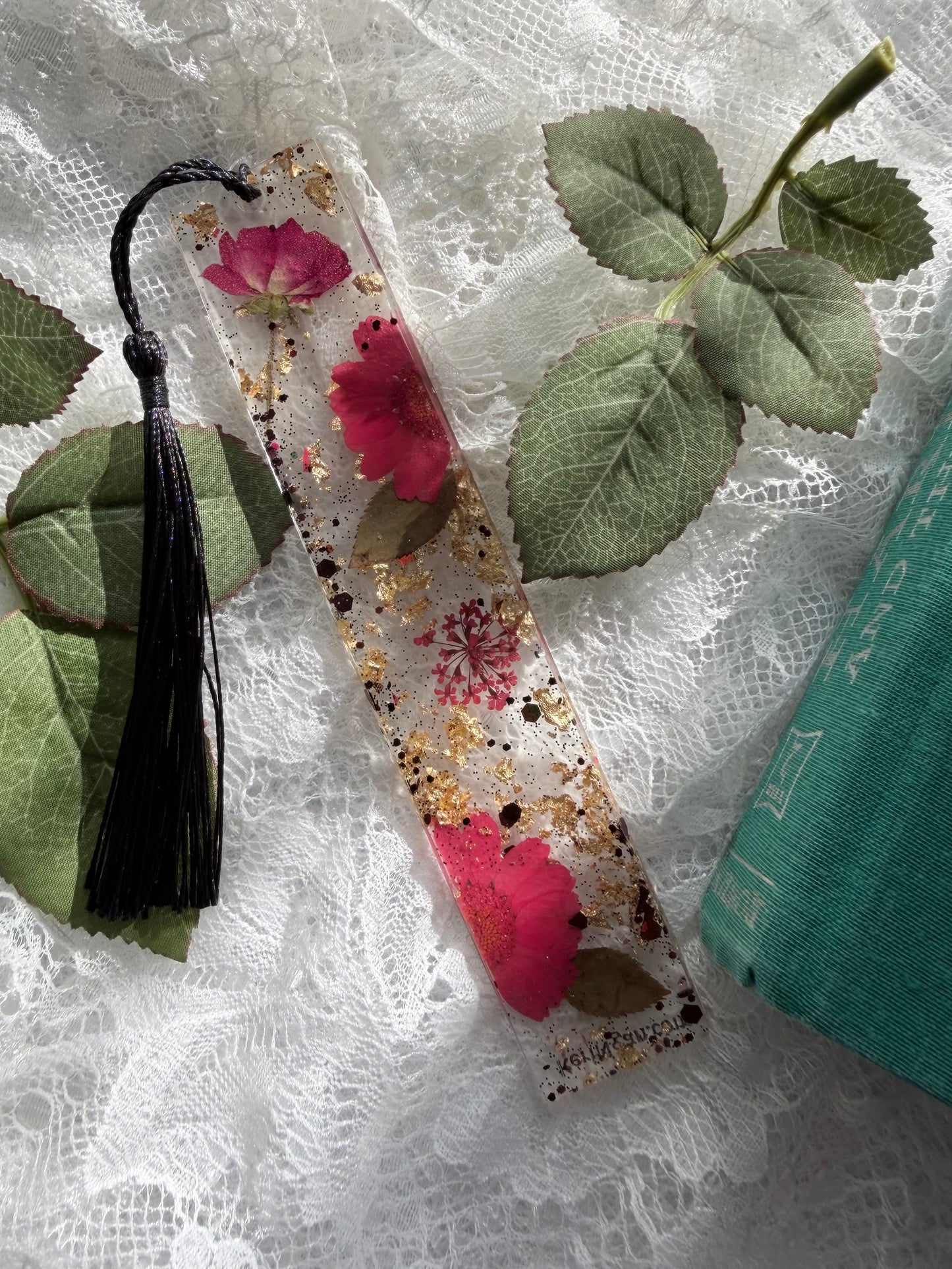 Romantic Flowers Bookmark | LARGE (2 Available)