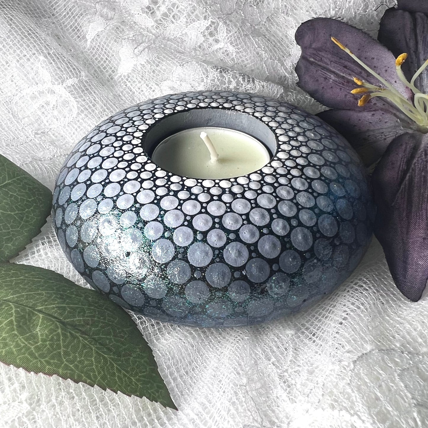 Morally Grey Tea Light Candle Holder