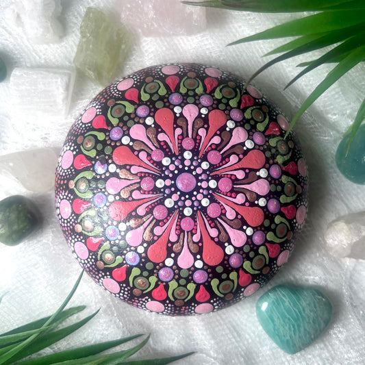 Spring Blossom Mandala Stone