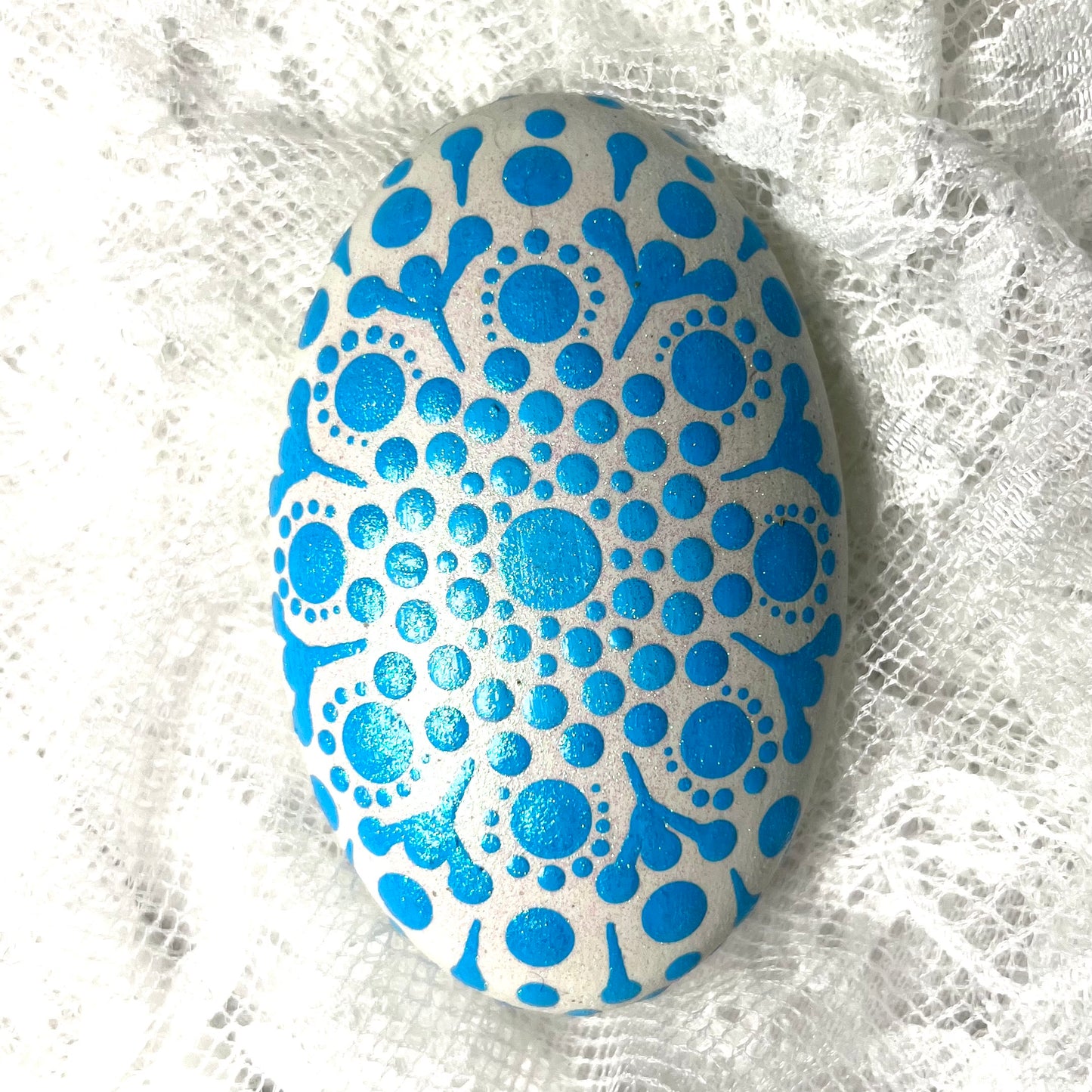 Mini Snowflake Oval Stone