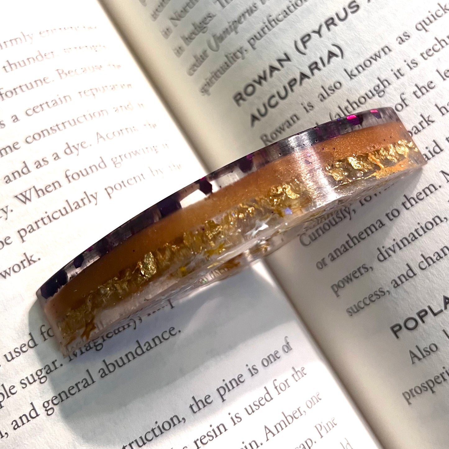 Star Glitter and Purple- Page Holder Ring