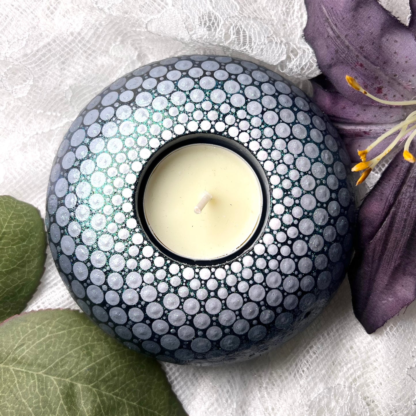 Morally Grey Tea Light Candle Holder