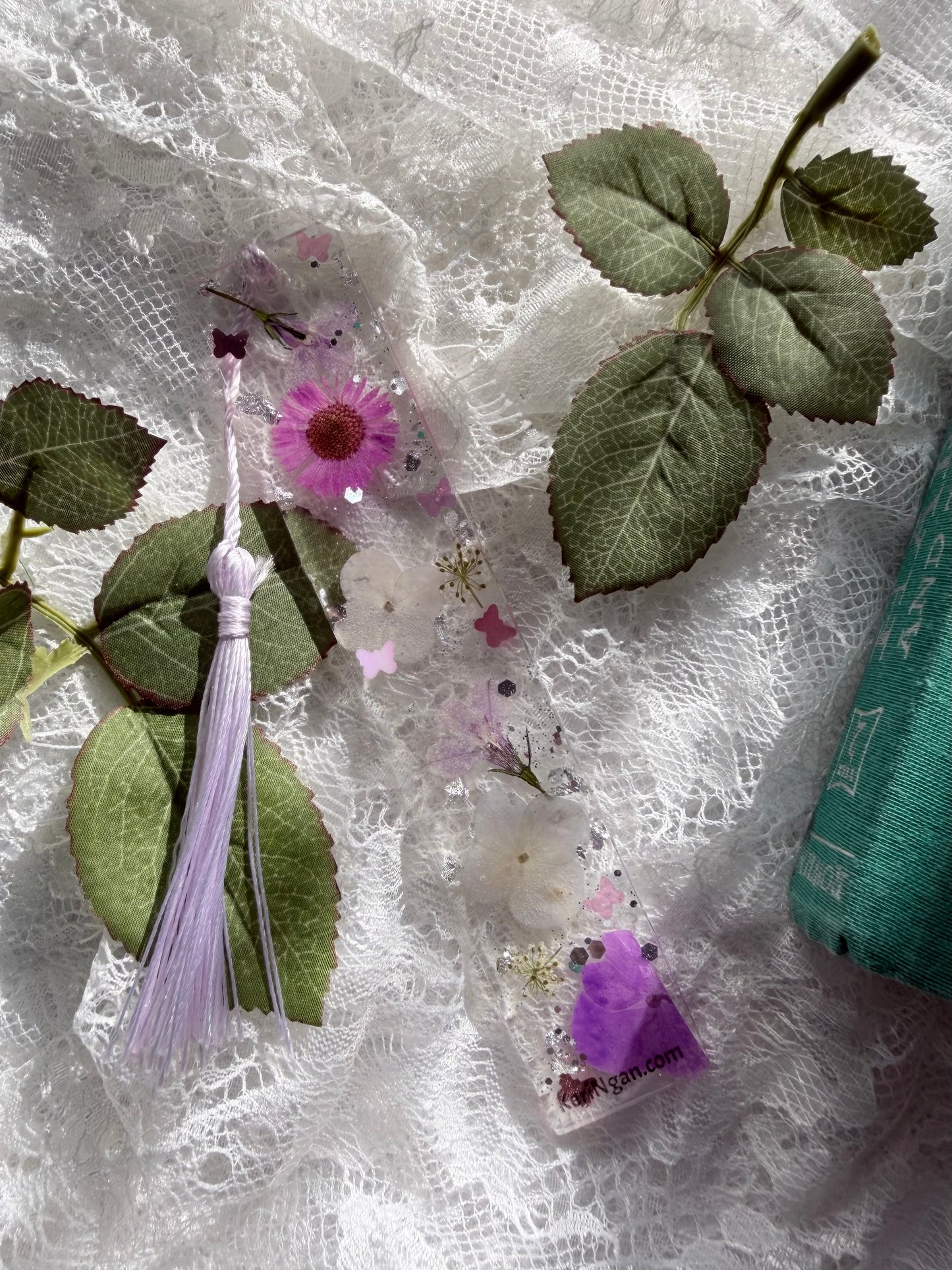 Purple Flowers Bookmark| LARGE