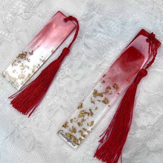 Gold Foil and Red Resin Bookmarks | LARGE
