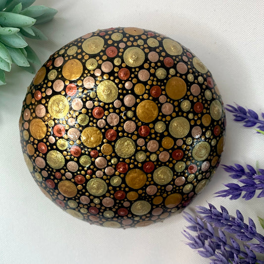 Where have you been, Loca?-Large Oval Mandala Stone