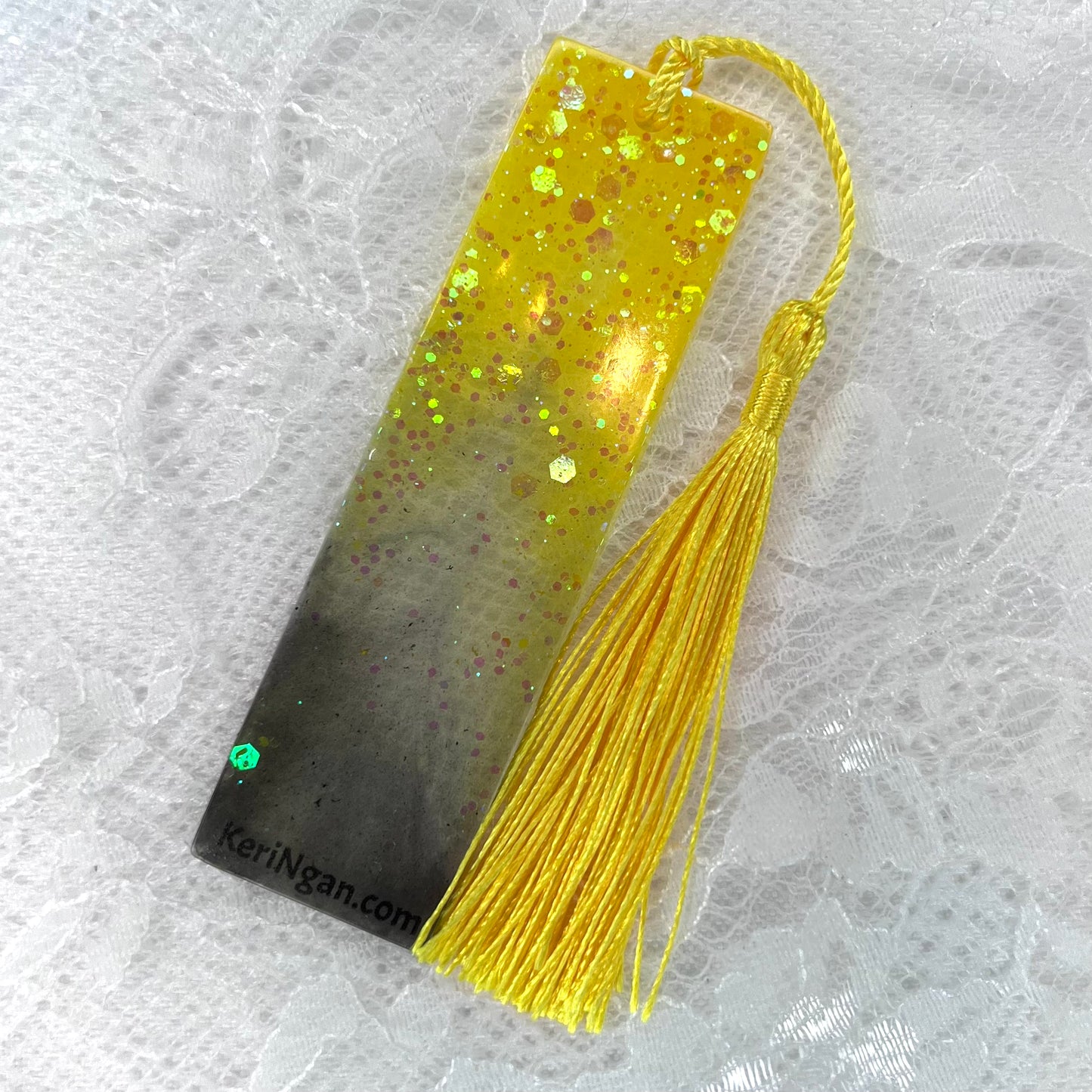 Yellow and Black Resin Bookmarks | LARGE (1 Available)