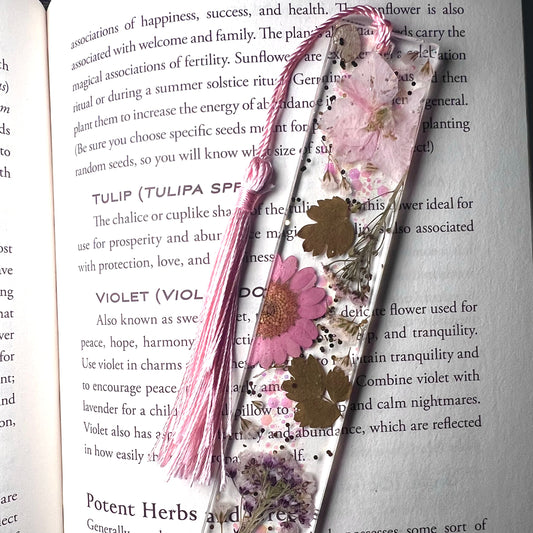 Pink Flowers Bookmark | LARGE