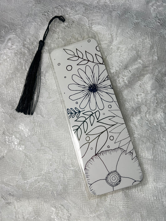 Rainbow Floral Foil Bookmark | LARGE