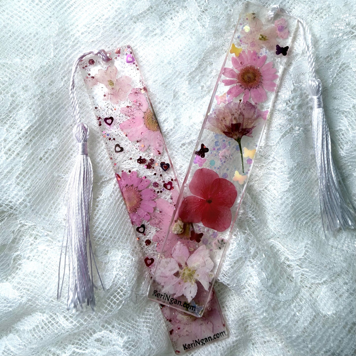 Pink Flower Bookmark Bundle