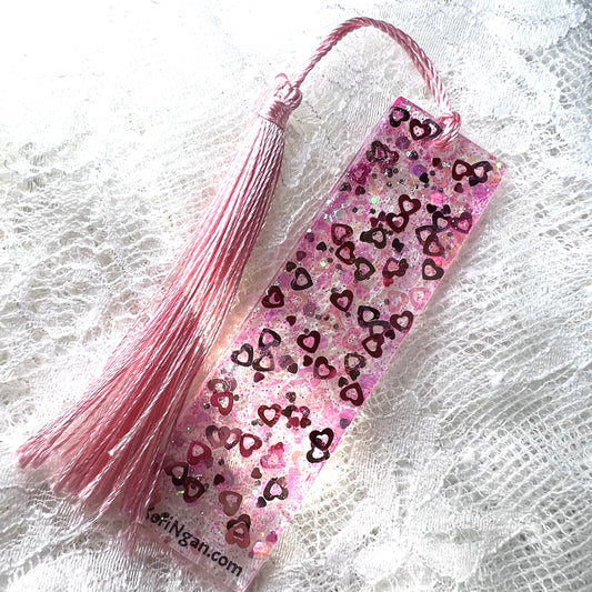 Heart Glitter Bookmark| SMALL