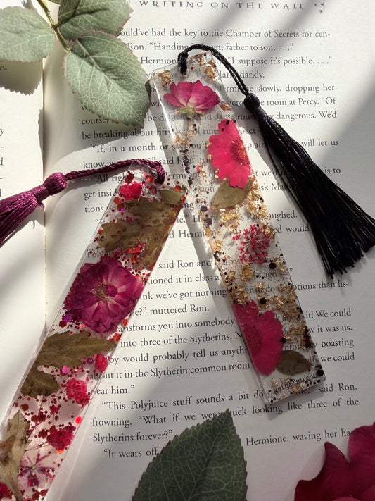Romantic Flowers Bookmark | LARGE (2 Available)