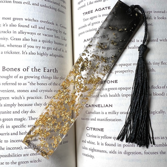 Gold Foil and Black Bookmark | LARGE