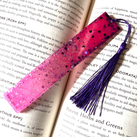 Pink/Purple Bookmark (Glow in the Dark)| LARGE