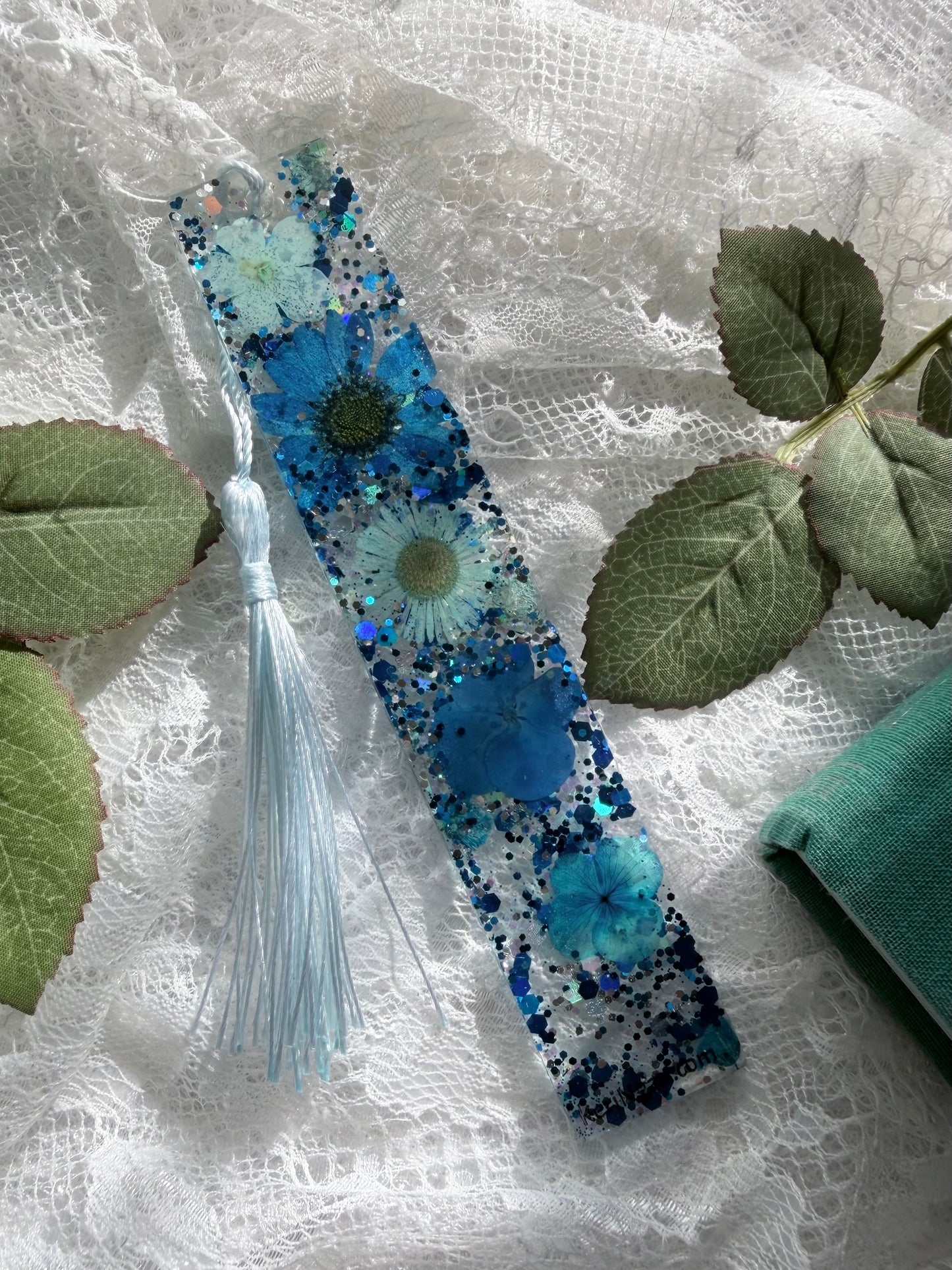 Blue Flowers Bookmark | LARGE (2 Available)