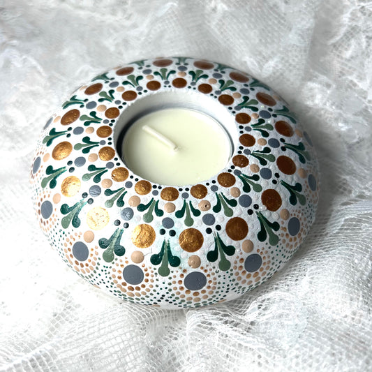Green/Bronze Candle Holder