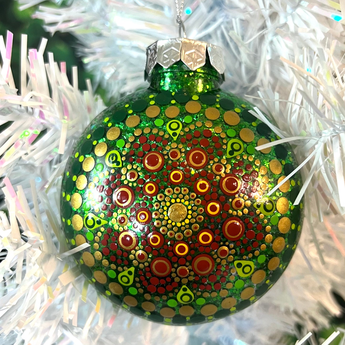 Poinsettia 1-Dot Paint Ornament