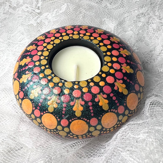 Pink/Orange Candle Holder