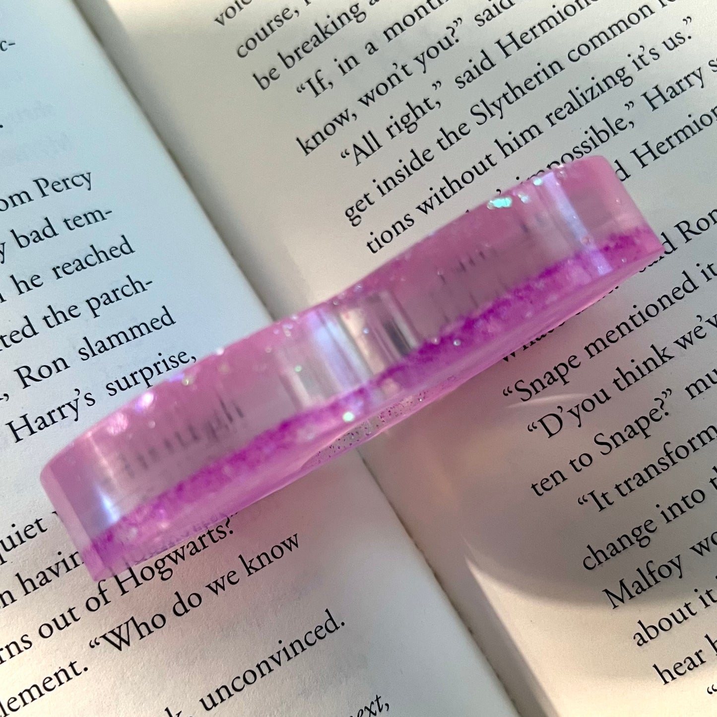 Pink/Purple Heart- Page Holder Ring