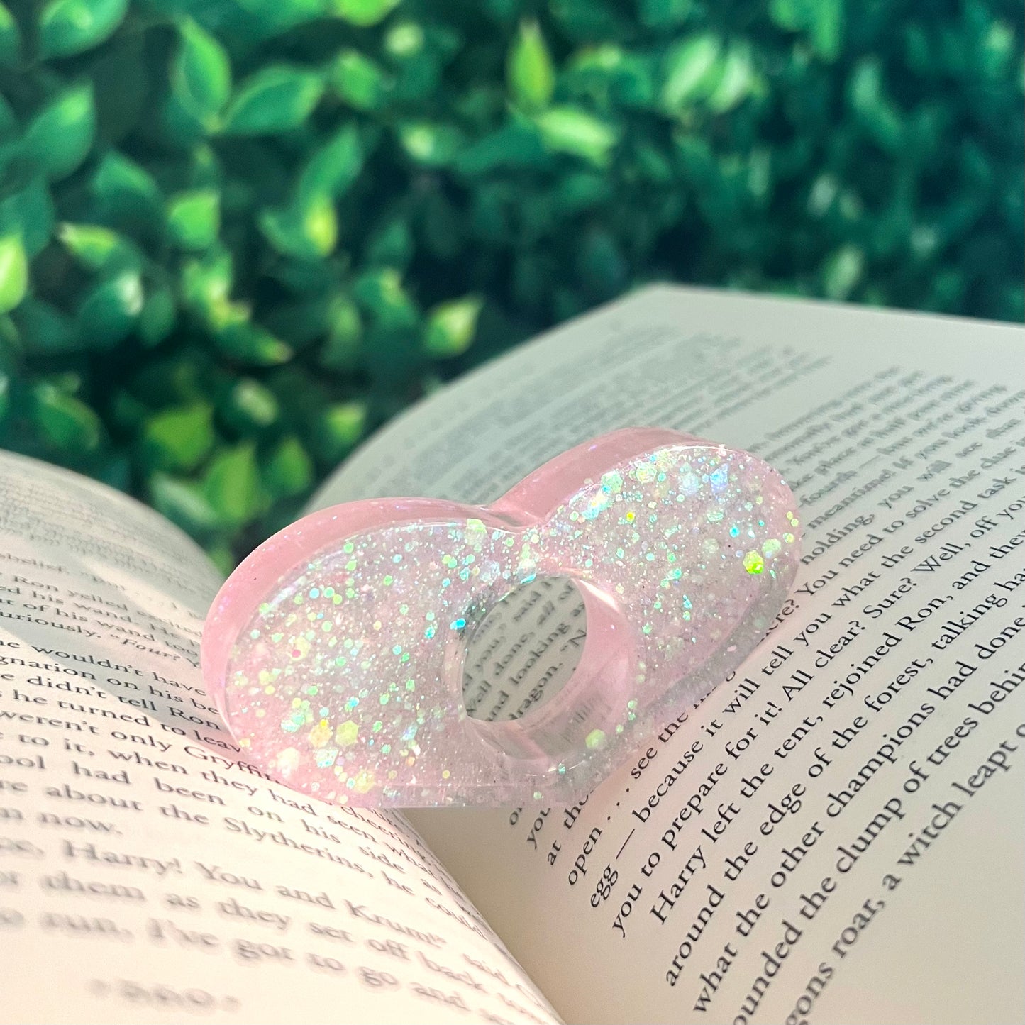 Pink Heart- Page Holder Ring