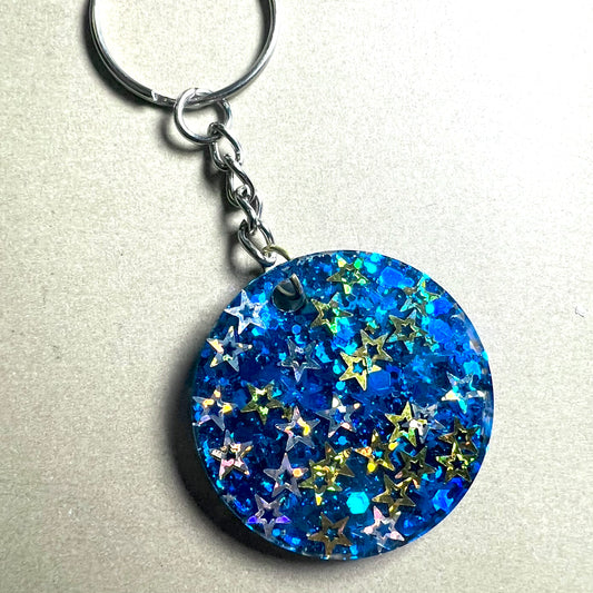 Night Sky Resin Keychain