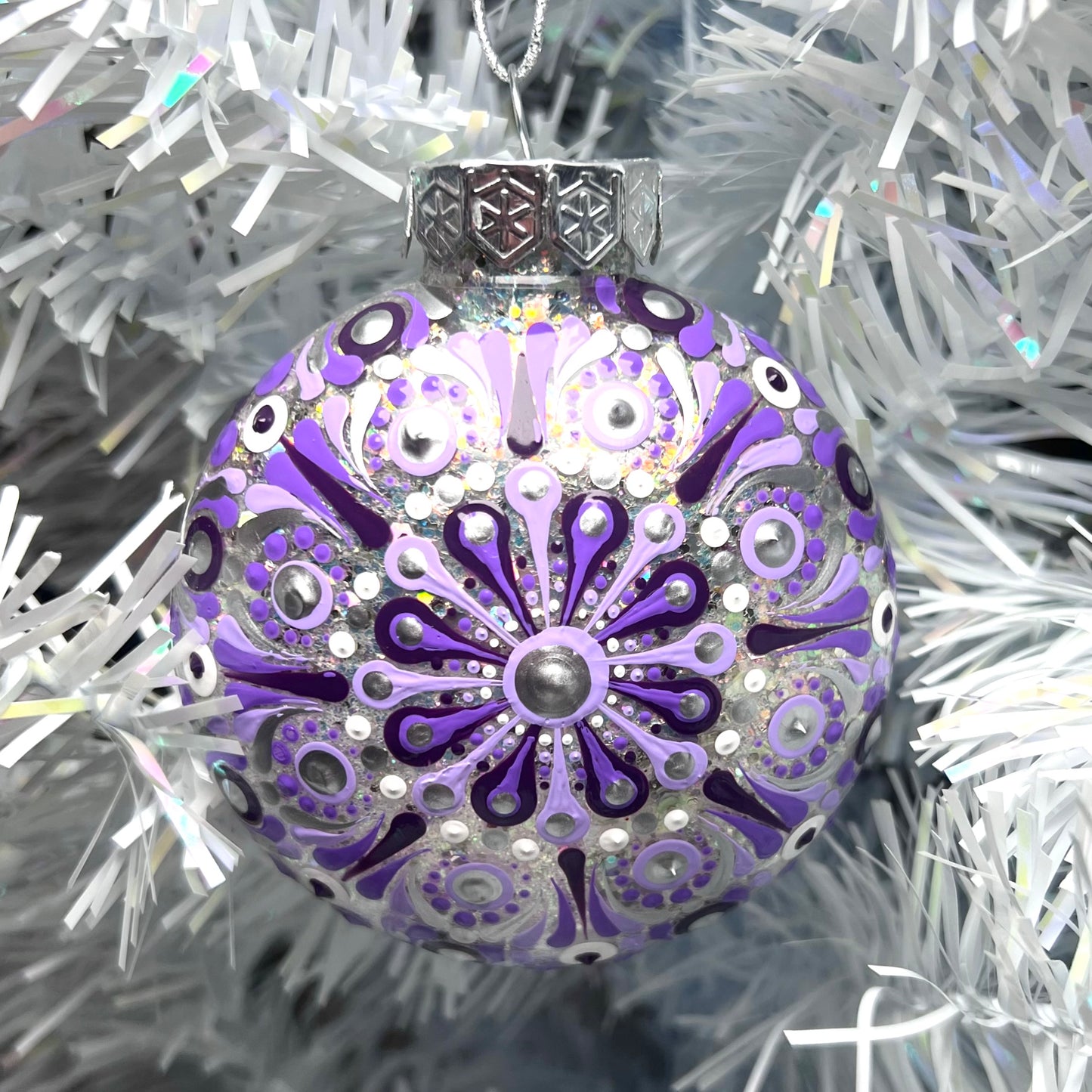 Purple- Dot Paint Ornament