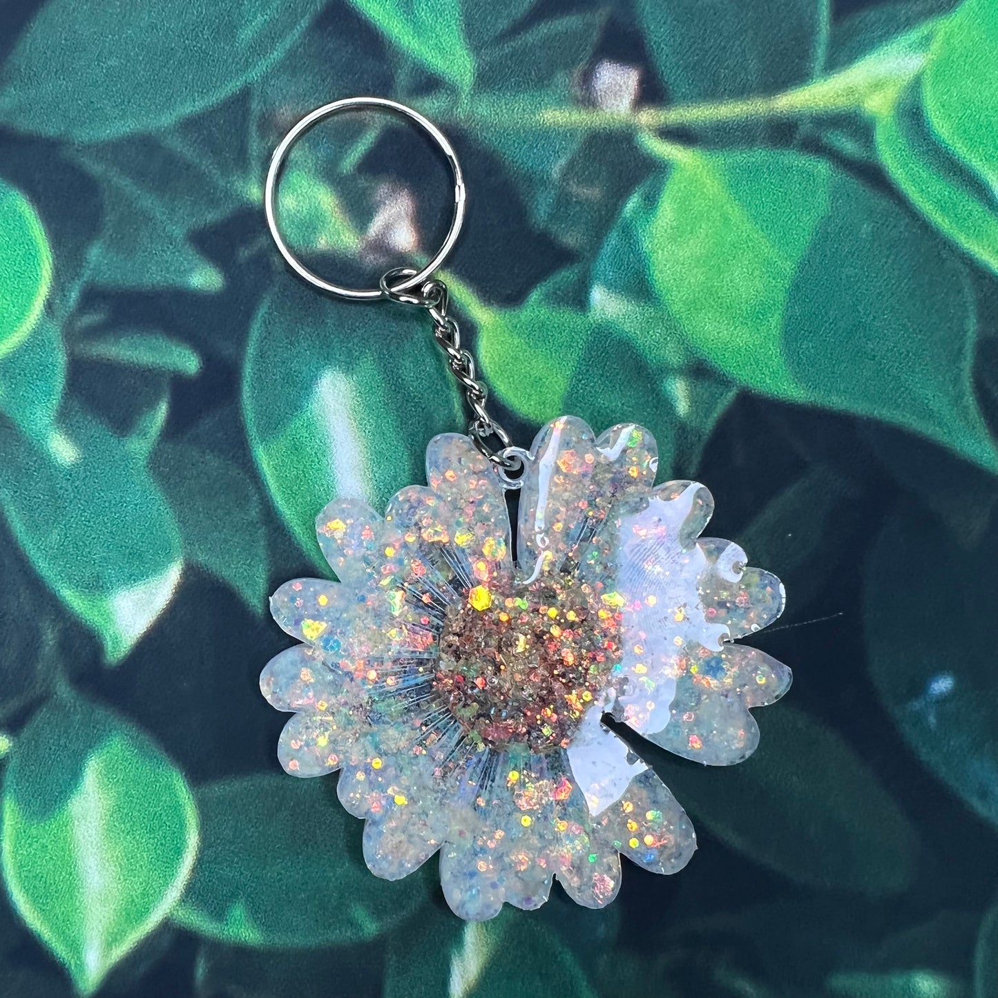 Flower Resin Keychain