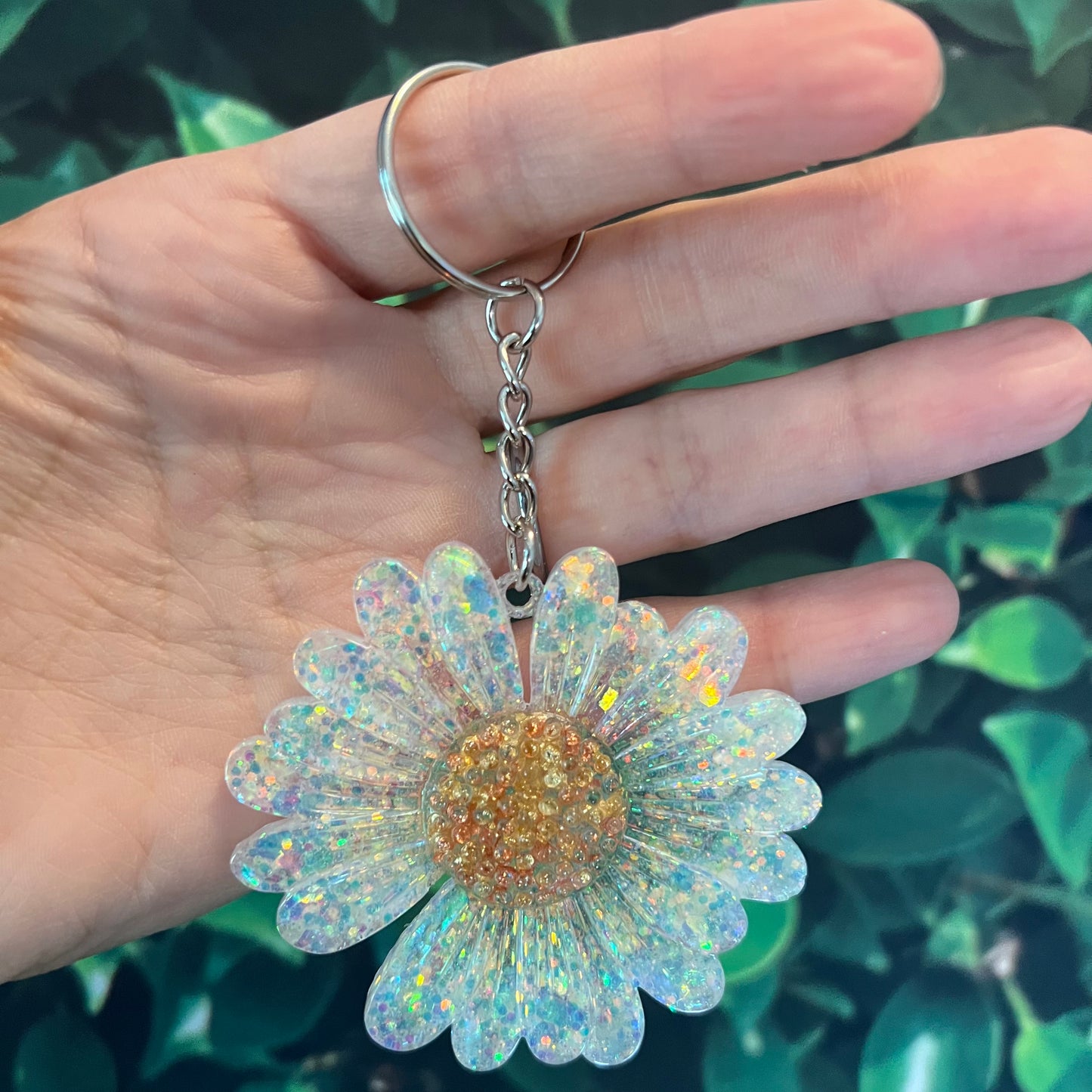 Flower Resin Keychain